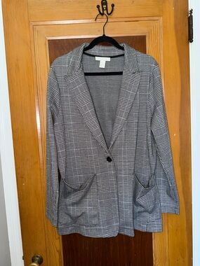 H&M Plaid Blazer Jacket